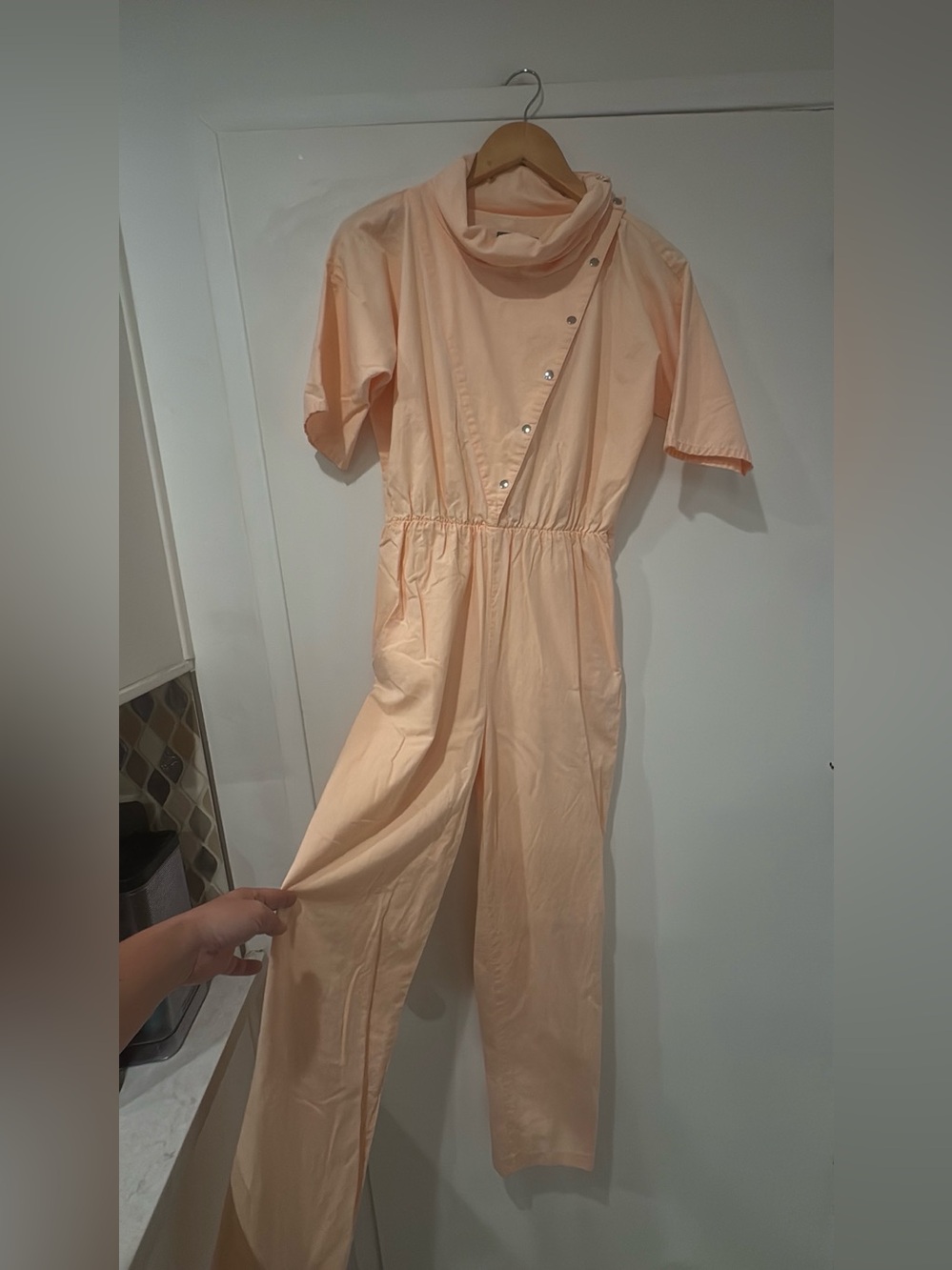Vintage Kenrich Juniors Peach Cotton Jumpsuit Size 5-6 | 100% Cotton - Picture 3 of 9